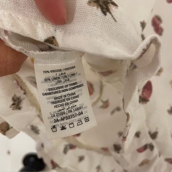 Strawberry Linen-Blend Lace-Up Back Dress - Picture 11 of 12